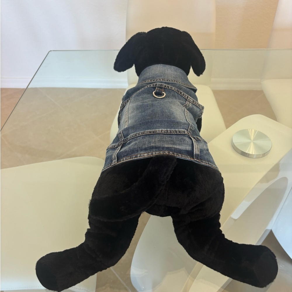 Stylish Blue Denim Dog Jacket - Picture 6 of 7